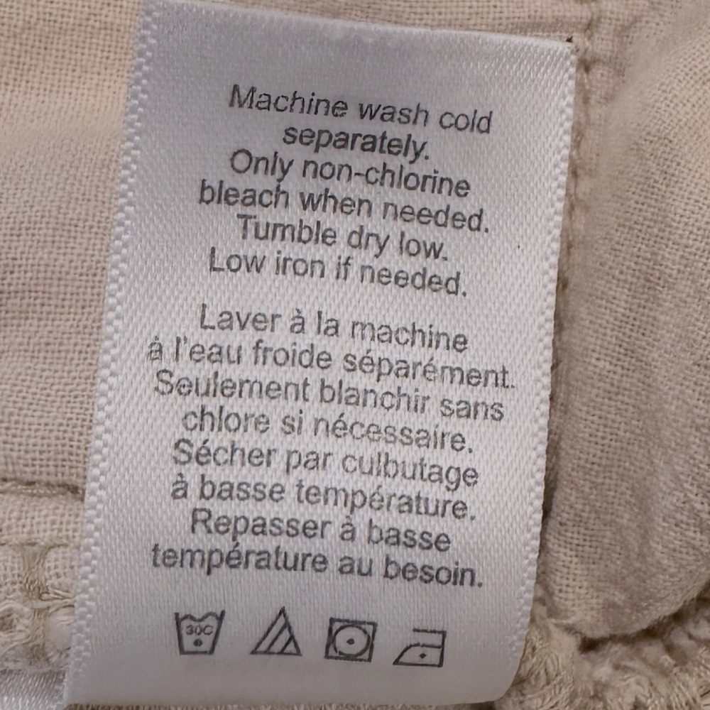 Coldwater Creek Pants Size 14 Light Beige Pull on Wide Elastic Waistband - Picture 7 of 15